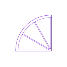 Buildings Skylights Barrel Vault Quarter Round Outline Drawing Svg Vector, Free Vectors File